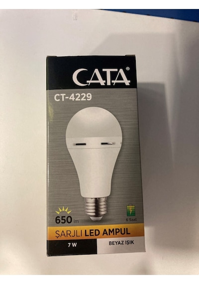Cata Ct-4229 Beyaz Renk Şarjlı Led Ampul