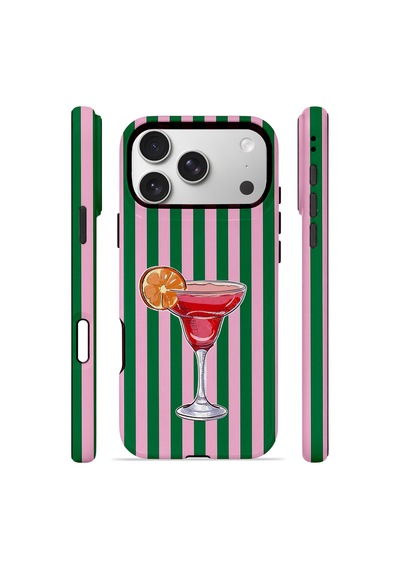 Apple iPhone Uyumlu 17 Pro Max Vorian Çift Katmanlı Magsafe Kılıf Pink Citrus Cocktail
