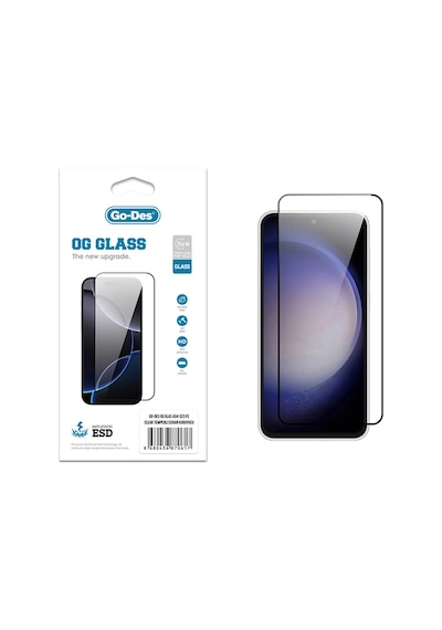Galaxy S23 Fe Uyumlu Go Des Og Glass Antistatik Temperli Cam Ekran Koruyucu Şeffaf