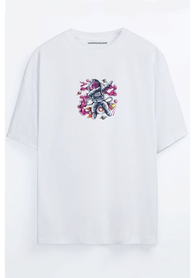 Astronot Baskılı Unisex Siyah - Beyaz - Turuncu - Bej Oversize T-shirt Beyaz Astronot Baskılı Unisex Siyah - Beyaz - Turuncu - Bej Oversize T-shirt Beyaz