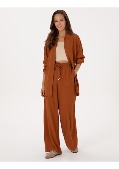 Pierre Cardin Kadın Tarçın Gömlek Desenli 50309964-vr191 Tarçın