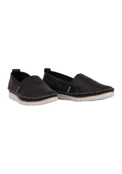 Napa Shoes Nefes Alan Hakiki Deri Rahat Taban Kadın Casual Ayakkabı Napa-108 Siyah