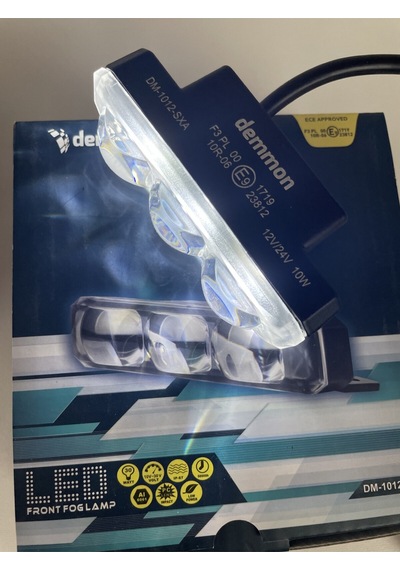 Ahmet Otomotiv Dmmn Özellikli 12v-24v Çalışma Lambası Beyaz Renk /off-road Mercekli 3 Ledli 10w 80 19 Mm