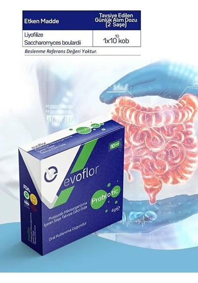 Tr Evoflor Probiyotik Saccharomyces Boulardii 10 Milyar Cfu 10 Saşe