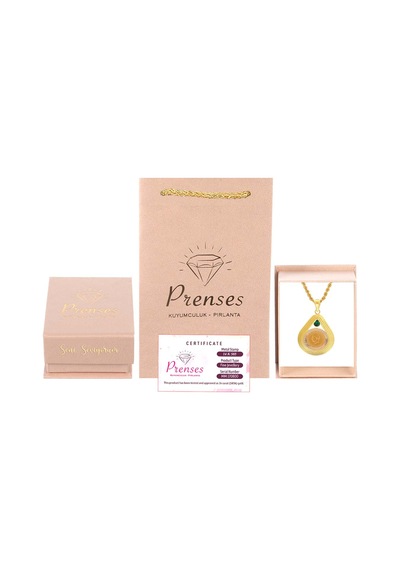 Prenses Pirlanta Kadın 14 Ayar Altın Çeyrek Altınlı Çerçeve Halat N11.41280