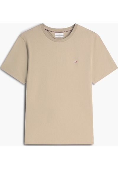 Tommy Hilfiger Ess Seasonal Reg Fıt Solıd Tee Erkek Bej T-shirt - Mw0mw39995