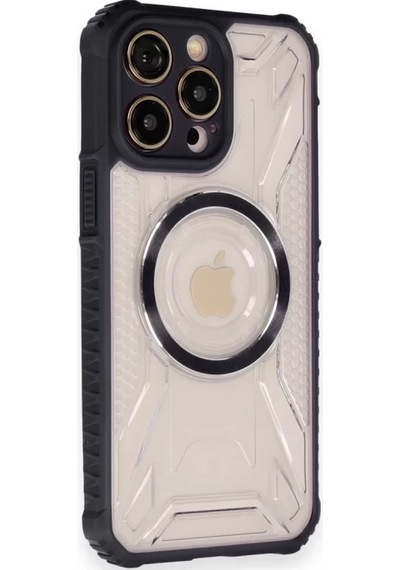 Newface Apple İphone 12 Pro Max Kılıf Prag Magneticsafe Kapak - Siyah