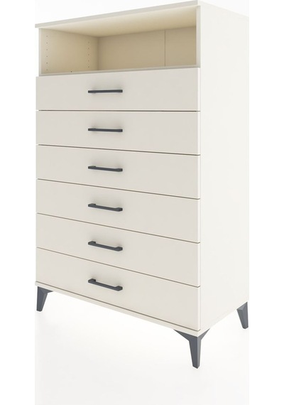 Hyperion Dolap Tek Raflı 6 Çekmeceli 88x44x134 Aytaşı-aytaşı Aytaşı