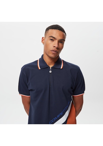 Nautica Erkek Lacivert Classic Fit Kısa Kollu Polo Renk Bloklu K35428t Lacivert