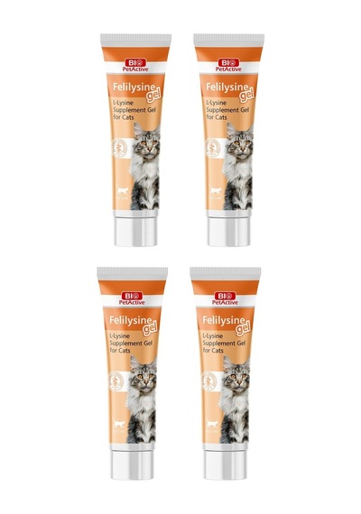 Bio Petactive Felilysine Gel Kediler İçin L-lizin Jel 100 Ml. X 4 Adet