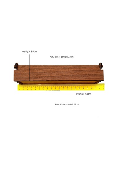 Mdf Ahşap Kutu Dikdörtgen 3.5cmx19.5cm Çok Renkli