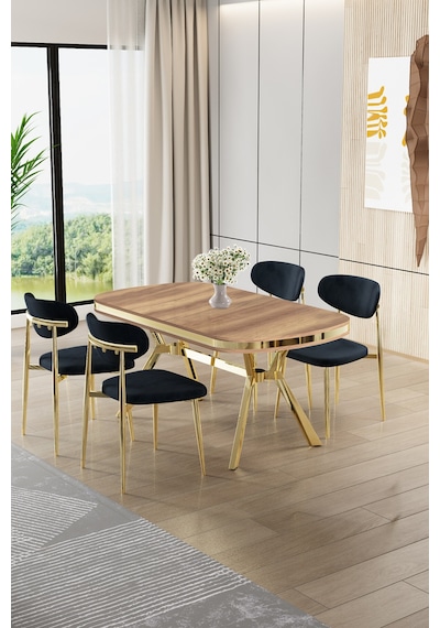 Canisa Olya Serisi 90x168 Mdf Sabit Lak Panel Hazar Masa Takımı Gold Ayaklı 4 Antrasit Sandalye Hazar Masa Antrasit Sandalye Canisa Olya Serisi 90x168 Mdf Sabit Lak Panel Hazar Masa Takımı Gold Ayaklı 4 Antrasit Sandalye Hazar Masa Antrasit Sandalye