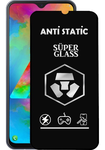 Samsung Uyumlu Galaxy M20 Tam Kaplayan Anti Statik Dayanıklı Süper Cam Ekran Koruyucu