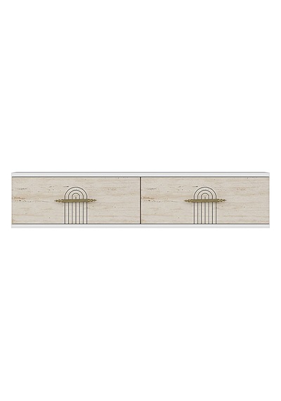 Da1215bt - İda Dresuar, Antre Hol Rafı, Ayaksız Tv Sehpası, Beyaz - Traverten 120cm Da1215bt - İda Dresuar, Antre Hol Rafı, Ayaksız Tv Sehpası, Beyaz - Traverten 120cm