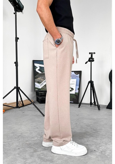 Taş Dokulu Soft Jogger Pantolon Taş