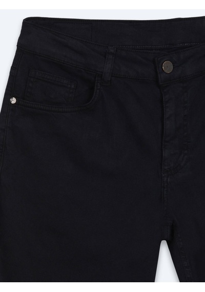 Kip Lacivert Dokuma Slim Fit Spor Pamuk Karışımlı Pantolon