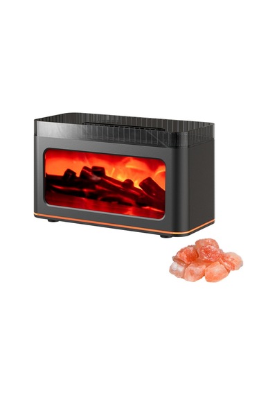 Jopus Şömine Görünümlü Alev Efektli Hava Nemlendirici 3d Alev Aroma Difüzörü Aroma Terapi Makinesi - C06