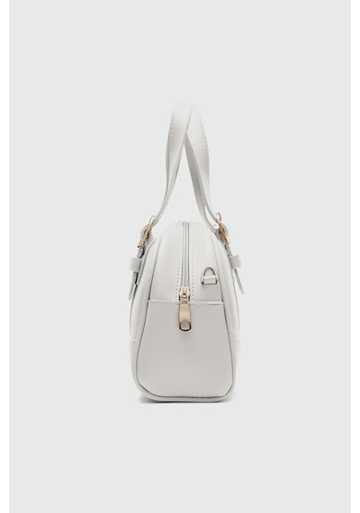 Shule Bags Peggy Oval Çapraz Çanta Krem Krem