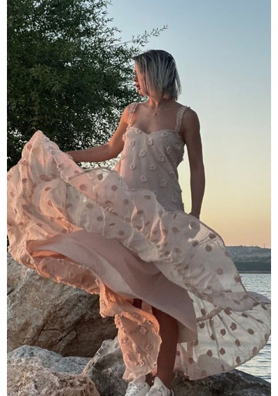 Fashion Cocktail Fırfır Askılı Kumaş Çiçekli Astarlı Maxi Yazlık Bohem Sahil Tatil Elbise Camel Camel Fashion Cocktail Fırfır Askılı Kumaş Çiçekli Astarlı Maxi Yazlık Bohem Sahil Tatil Elbise Camel Camel