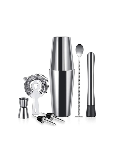 7 Parça Avantajlı Kokteyl Set Boston Shaker 750 ML