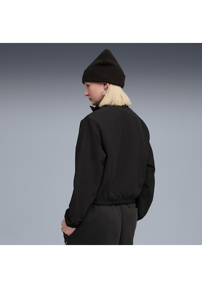 Puma Her Woven Half-zip Crew Kadın Yetişkin Sweatshirt Siyah