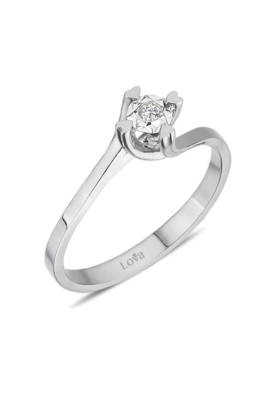 Lova 0,30 Karat Efektli Pırlanta Tektaş Yüzük - 1070097