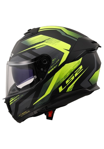 Ls2 Stream 2 Fury Kask Gri - Mat Siyah - Neon Sarı