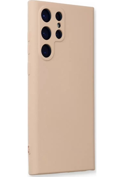 Samsung Uyumlu Galaxy S23 Ultra Kılıf Nano İçi Kadife Silikon - Pudra standart