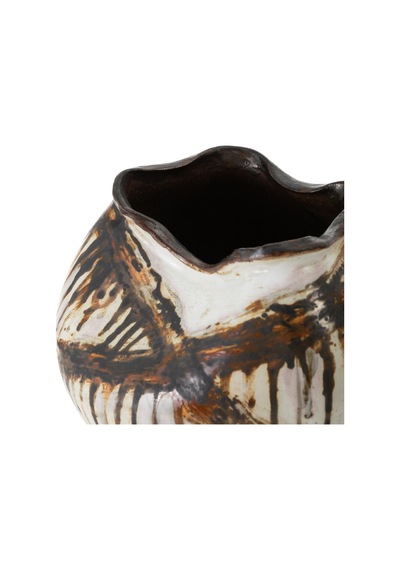 Mudo Home Themıs Vazo 27x25cm Kahverengi