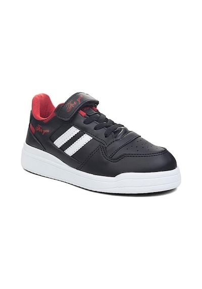 For You Kids Unisex Cırtlı Anatomik Ultra Hafif Taban Çocuk Spor Ayakkabı Sneaker Siyah Kırmızı