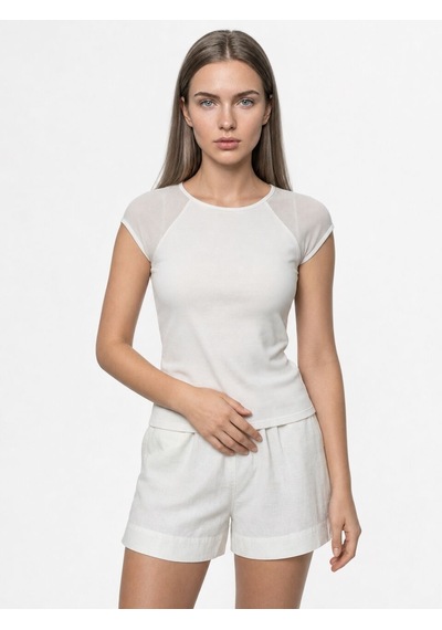 LOFT Slim Fit Kadın Tshirt K.kol Lf2043660 Q1.v1 Ekru