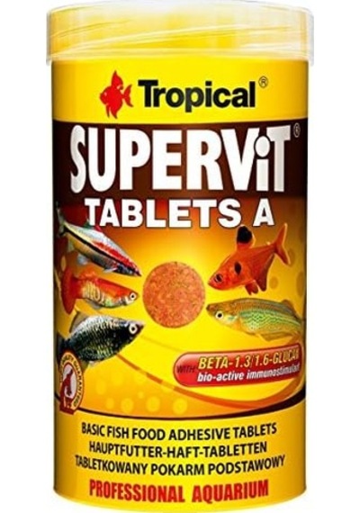 Süpervit Tablets A Yapışan Tablet Balık Yemi 50 Ml 36gr