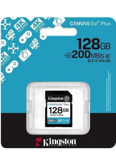 Kıngston 128gb Canvas Go Sdg4/128gb Sdhc Hafıza Kartı