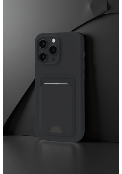 Muratech Newface Apple Uyumlu iPhone 16 Pro Kılıf Kelvin Kartvizitli Silikon - Derin Mor