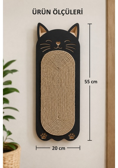 Zemin Ve Duvara Uyumlu Kedi Kulaklı Kedi Tırmalama Tahtası