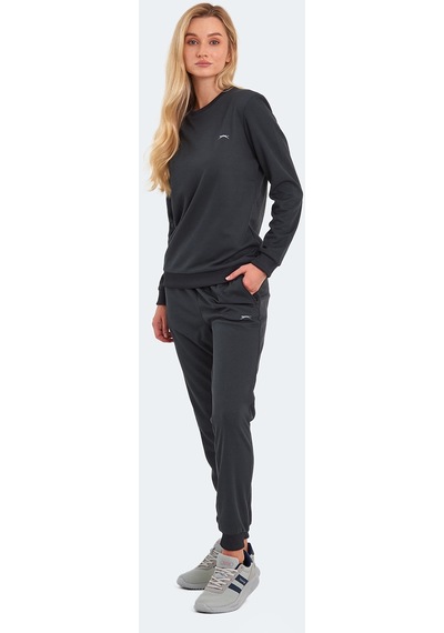 Slazenger OLINDA Kadın Cepli Koyu Gri Eşofman Takımı