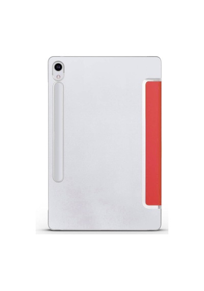 Galaxy Tab S9 Fe Uyumlu Zore Smart Cover Standlı 1-1 Kılıf-kırmızı Tablet Kılıfı