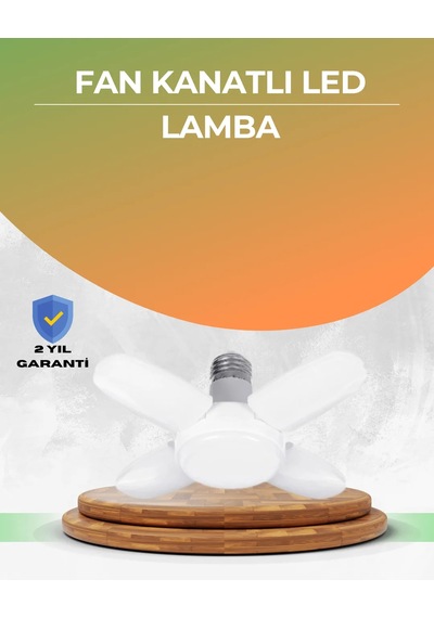 Tasarruflu Pervane Led Ampül 4 Kollu 60 Watt Geniş Alan Aydınlatma Diğer