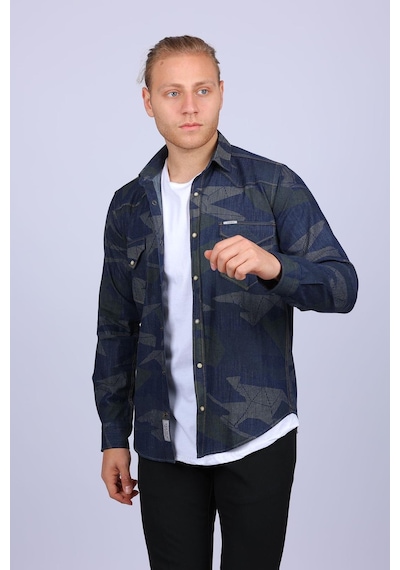 Tousus Slim Fit Western Kot Erkek Gömlek Slm-2026-tss Lacivert