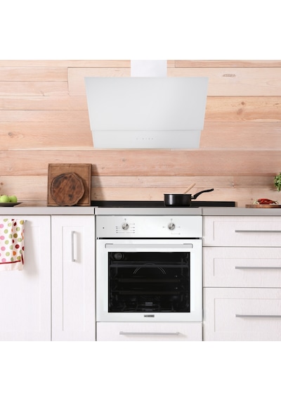 Kumtel B66-S2 - KO-40TAHDF - DA6-835 Home Plus Beyaz Cam Ankastre Set