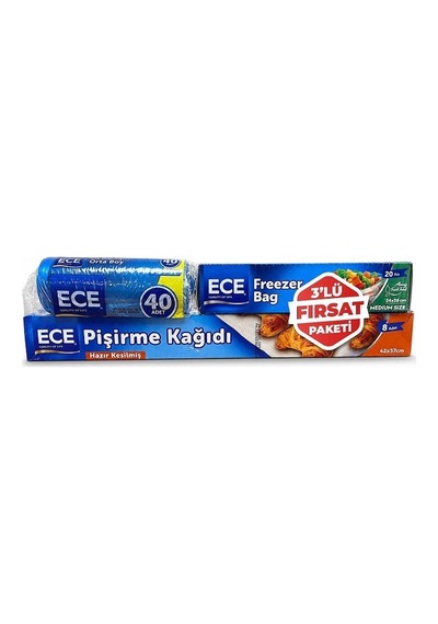 Ece Mutfak Kiti Pişirme Kağ.8li + Orta Cöp Pos.40lı + Orta Buz.pos.20li