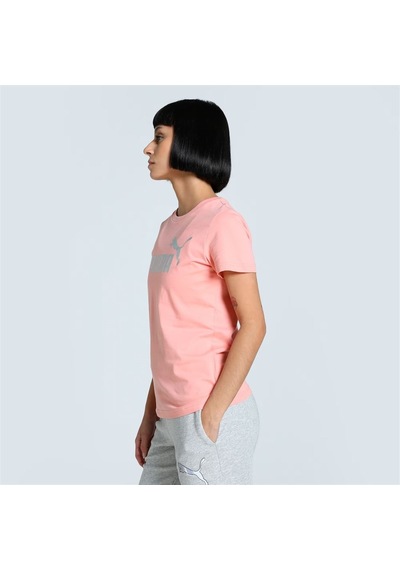 Puma Metallıc No.1 Logo Tee Pembe Kadın Spor Tişört - 631536 18