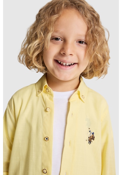 U.S. Polo Assn. Erkek Çocuk Açık Sarı Gömlek Basic 50320263-vr004 Acık Sarı