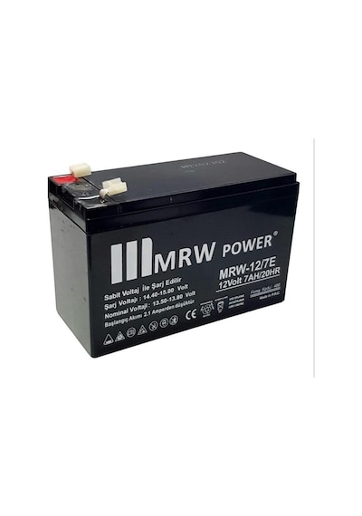 Mervesan 12volt 7amper Akü Siyah