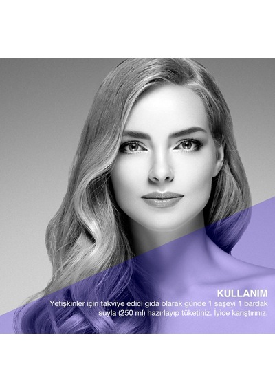 Beauty Collagen 30 Saşe 10.000 Mg Tip 1 Tip 3 Hidrolize Kolajen, Hyaluronik Asit, Vitamin C Ve Biotin İçeren Takviye Edici Gıda