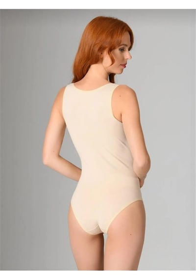 Nbb 2940 Kadın Kalın Askılı Çıtçıtlı Body 12 Adet Ten