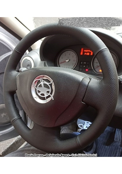 Dacia Logan Araca Özel Deri Direksiyon Kılıfı Noktalı Düz