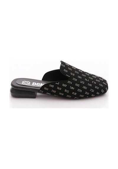 Dgn T0011 Kadin Terlik Siyah Platin