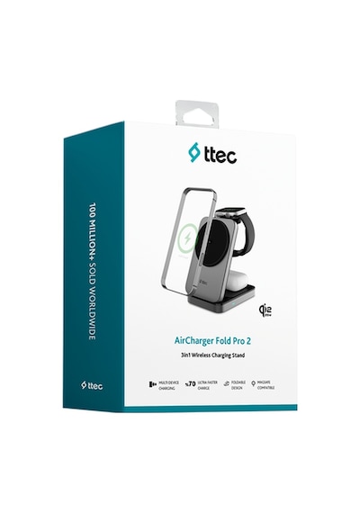 Ttec Aircharger Fold Pro 2 Qi2.2/magsafe Özellikli 25w Apple iPhone/android 3ü 1 Arada Apple iPhone + Apple Watch Uyumlu + Apple AirPods Katlanabilir Kablosuz Hızlı Şarj Stand Siyah Ttec Aircharger Fold Pro 2 Qi2.2/magsafe Özellikli 25w Apple iPhone/android 3ü 1 Arada Apple iPhone + Apple Watch Uyumlu + Apple AirPods Katlanabilir Kablosuz Hızlı Şarj Stand Siyah
