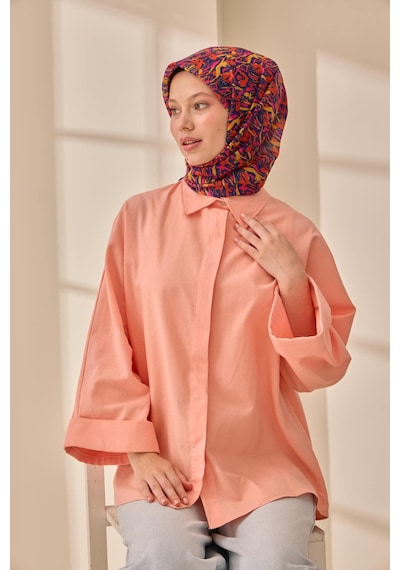 Silk Home Soft Eşarp 73091-04 Lacivert, Turuncu, Sarı, Pembe